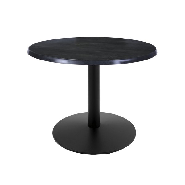 Holland Bar Stool Co 30" Tall In/Outdoor All-Season Table, 30" dia. Black Steel Top OD214-2230BWOD30RBlkStl